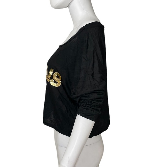 Black Long Sleeve Boat Neck Crop Top
New - Picture 3 of 5
